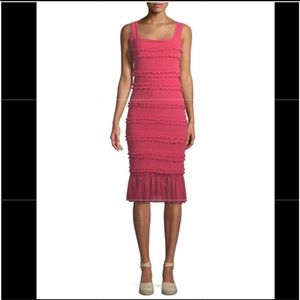 NWOT Tiered ruffle dress pink Size XS from Fuzzi - never worn GORGEOUS
